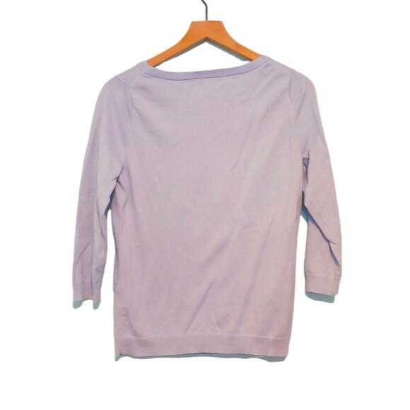 Lands' End 100% Supima Cotton Light Blue Pullover Sweater Size Small - Picture 2 of 6